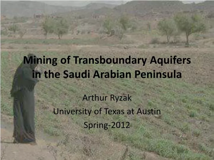 mining of transboundary aquifers in the saudi arabian peninsula