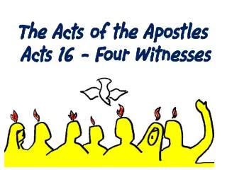 The Acts of the Apostles Acts 16 - Four Witnesses