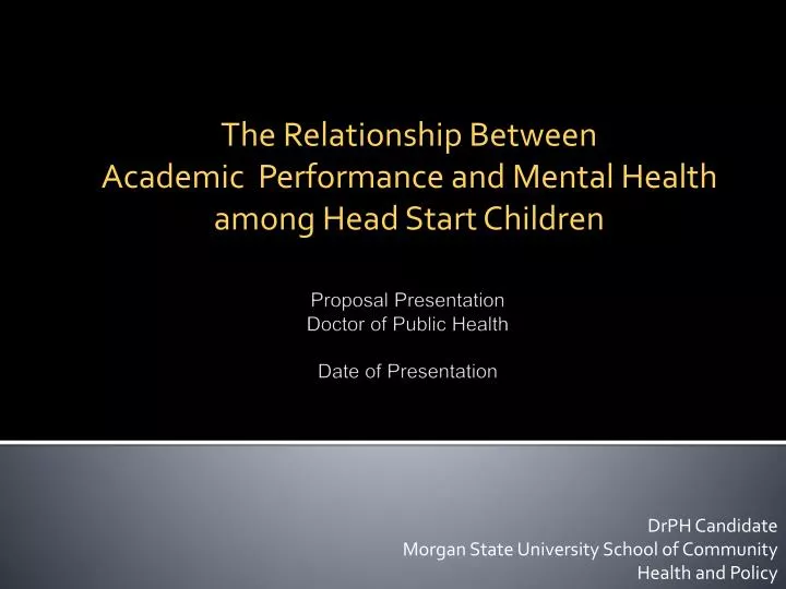 the relationship between academic performance and mental health among head start children
