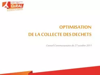 optimisation de la collecte des dechets