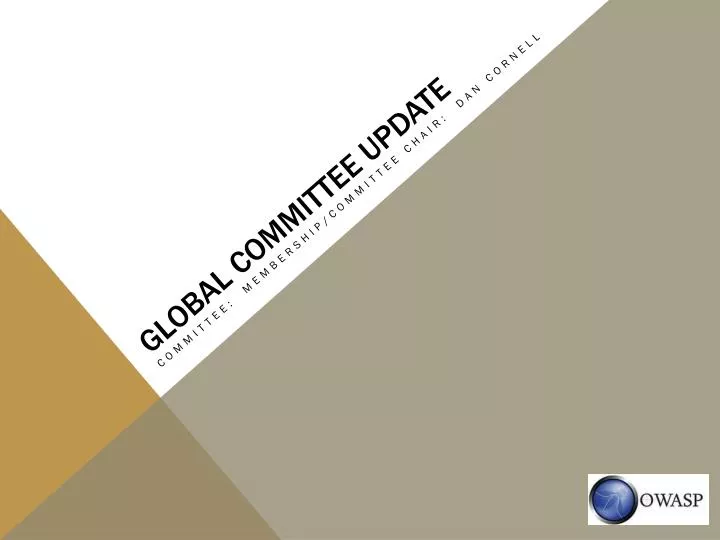 global committee update