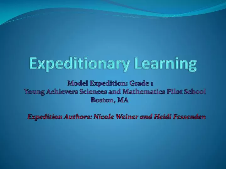 expeditionary learning