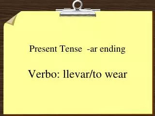 present tense ar ending