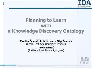 Planning to Learn with a Knowledge Discovery Ontology