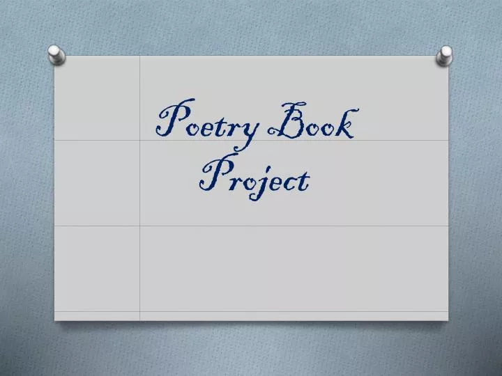 poetry book project