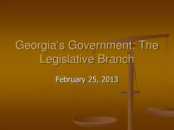georgia s government the legislative branch