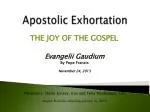 Apostolic Exhortation - slide 1
