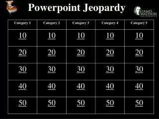 Powerpoint Jeopardy