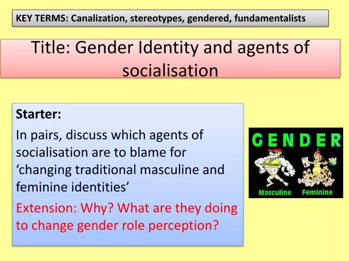 title gender identity and agents of socialisation