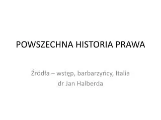 powszechna historia prawa