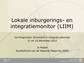 lokale inburgerings en integratiemonitor liim