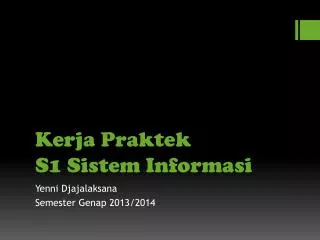 kerja praktek s1 sistem informasi