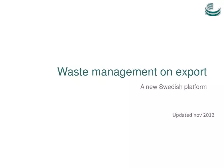 waste management on export