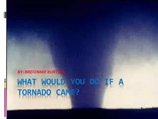 What would you do if a tornado came?