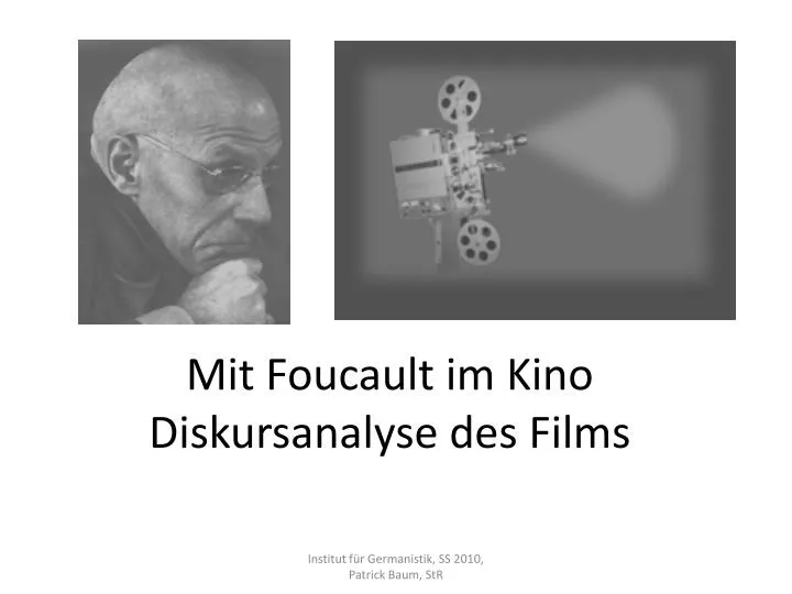 mit foucault im kino diskursanalyse des films