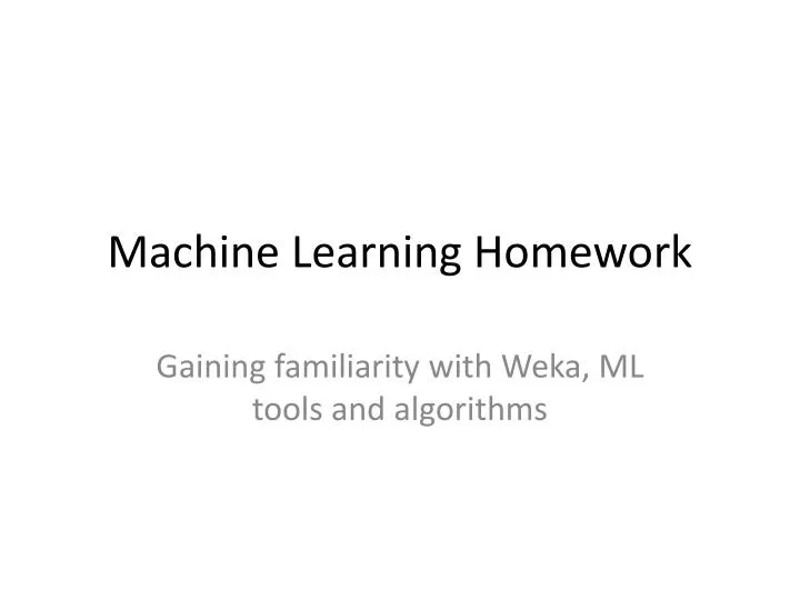 machine learning homework