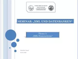 seminar xml und datenbanken
