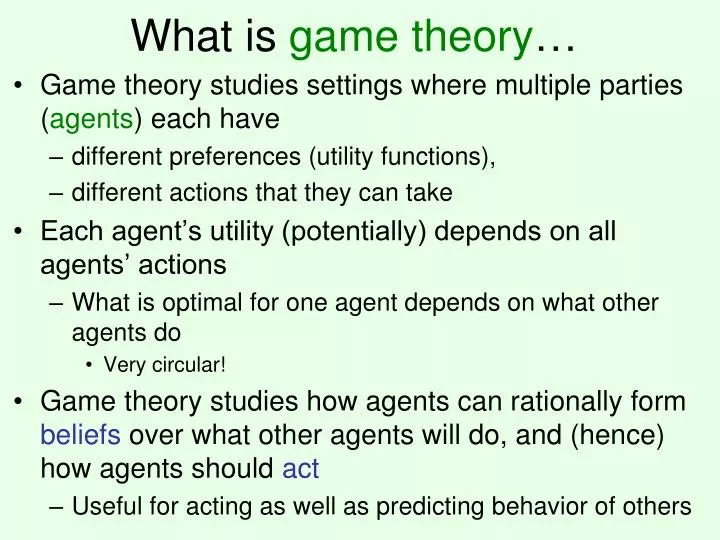 what is game theory