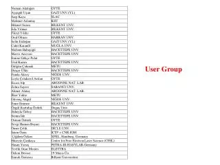 User Group