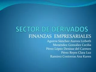 sector de derivados