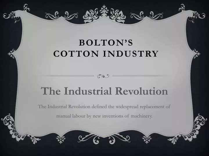 bolton s cotton industry