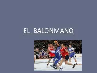 el balonmano