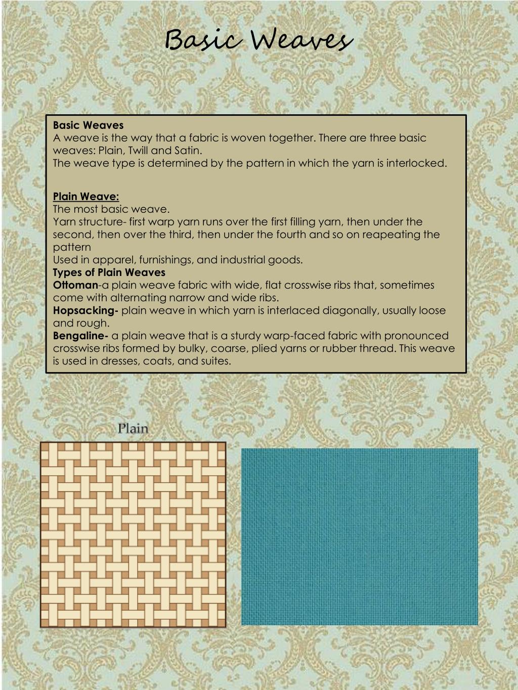 PPT - Basic Weaves PowerPoint Presentation, free download - ID:2326638