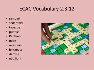 ECAC Vocabulary 2.3.12