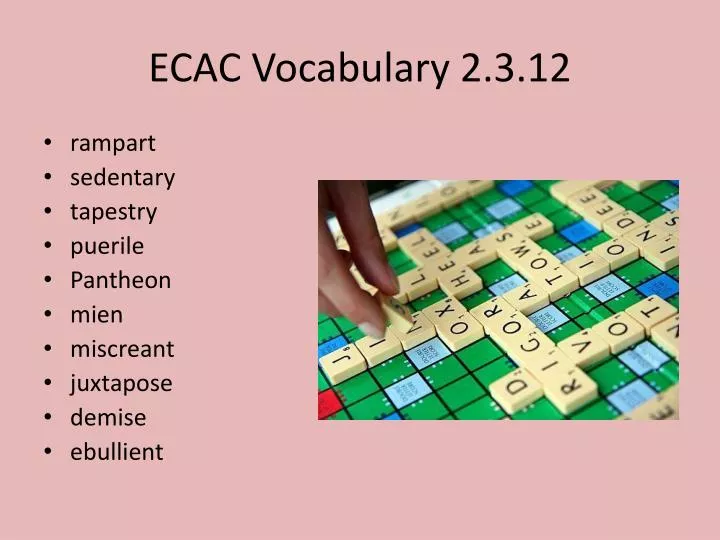 ecac vocabulary 2 3 12