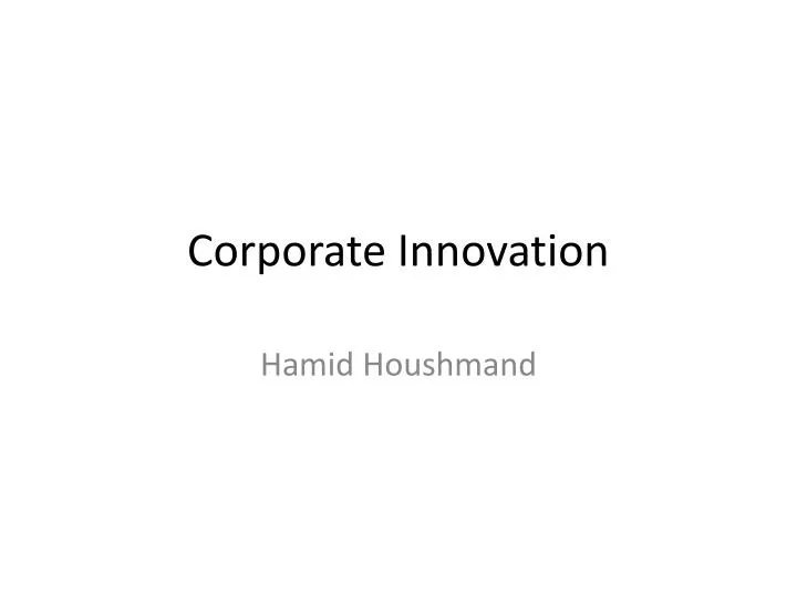 corporate innovation