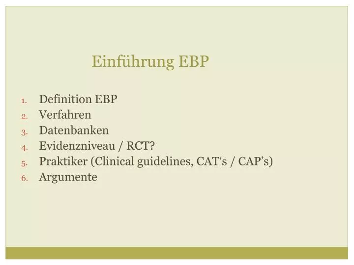 einf hrung ebp