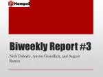 Biweekly Report #3 - slide 1