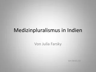 medizinpluralismus in indien