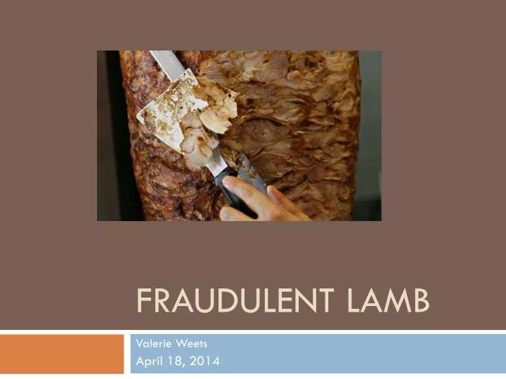 fraudulent lamb
