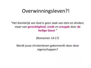 overwinningsleven