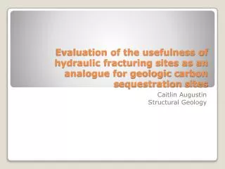 Caitlin Augustin Structural Geology