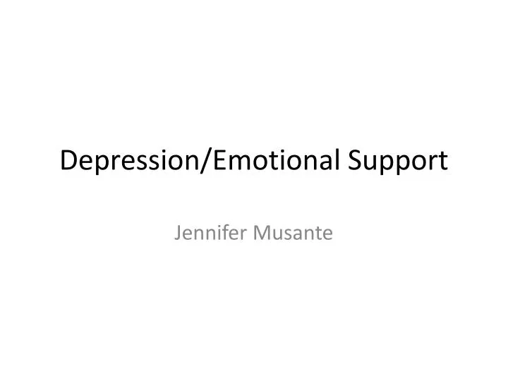 depression emotional support