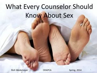 What Every Counselor Should Know About Sex