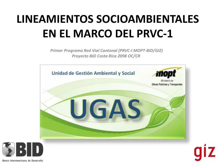 lineamientos socioambientales en el marco del prvc 1