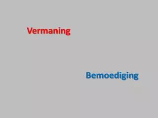 vermaning