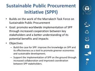 Sustainable Public Procurement Initiative (SPPI)