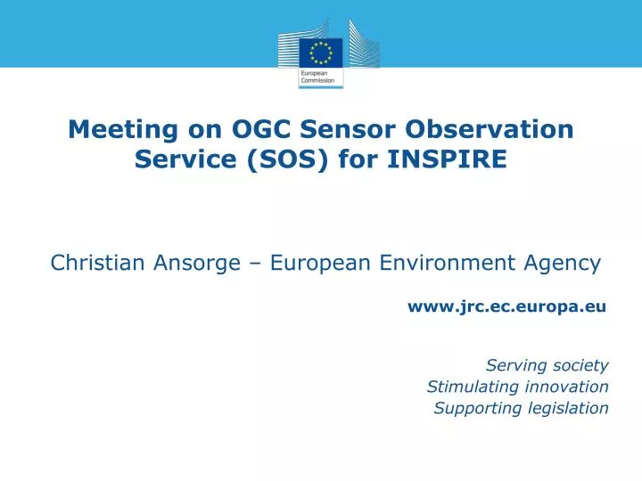 meeting on ogc sensor observation service sos for inspire