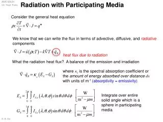 Radiation with Participating Media