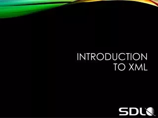Introduction to XML
