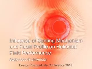 Influence of Canting Mechanism and Facet Profile on Heliostat Field Performance