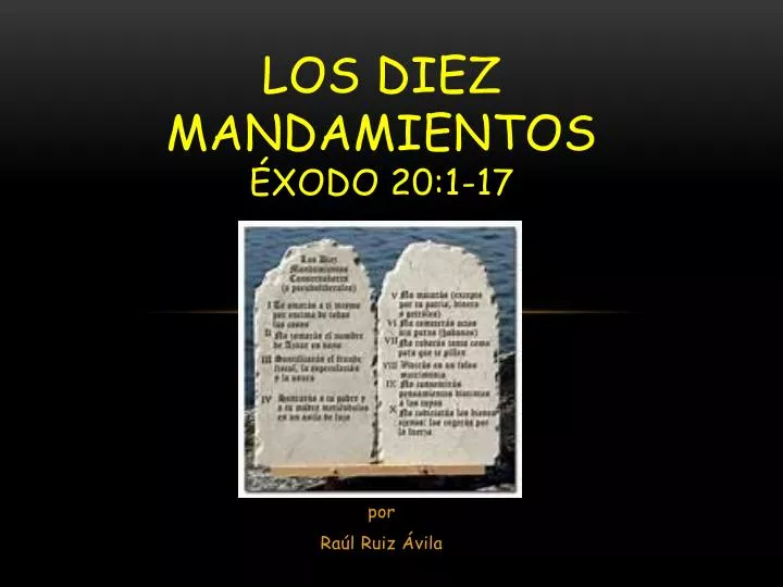 los diez mandamientos xodo 20 1 17