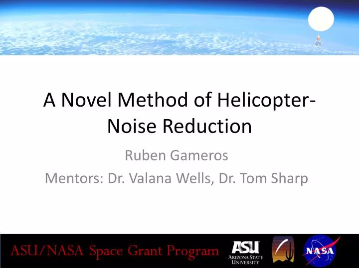 a novel method of helicopter noise reduction