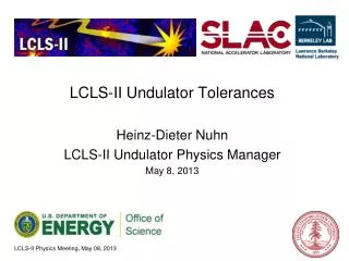 LCLS-II Undulator Tolerances