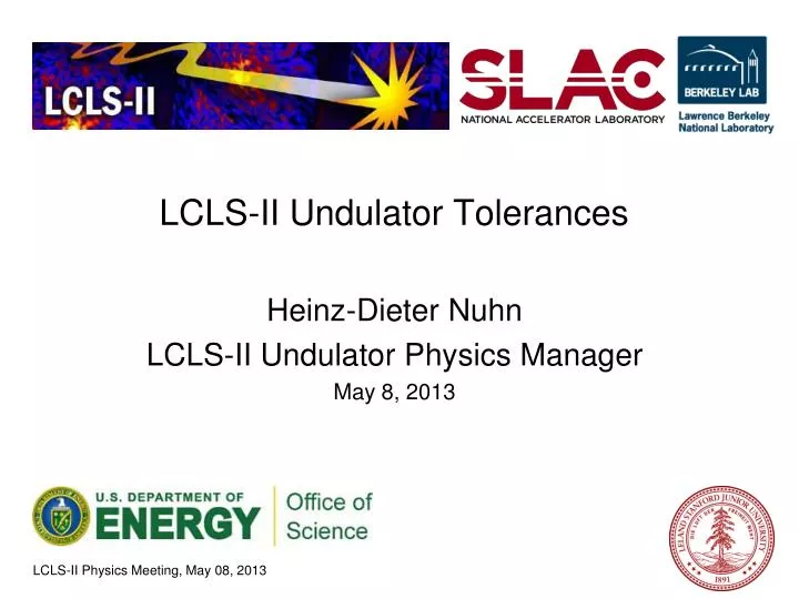 lcls ii undulator tolerances