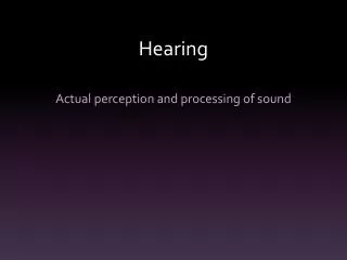 Hearing